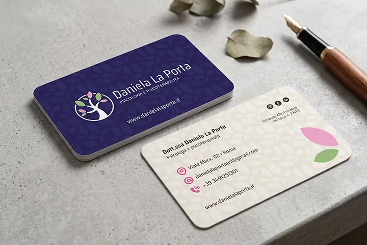 Design logo, photo shooting e sito web per psicologa 8 biglietto da visita daniela la porta