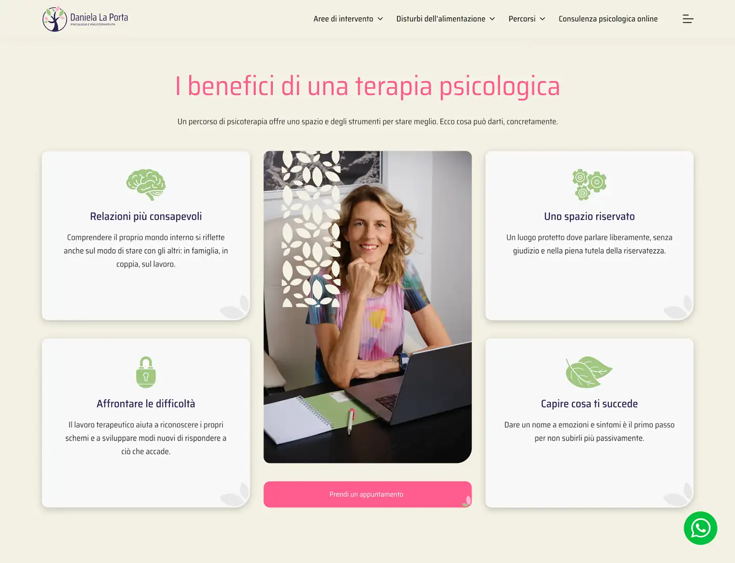 Design logo, photo shooting e sito web per psicologa 10 web design psicologa roma
